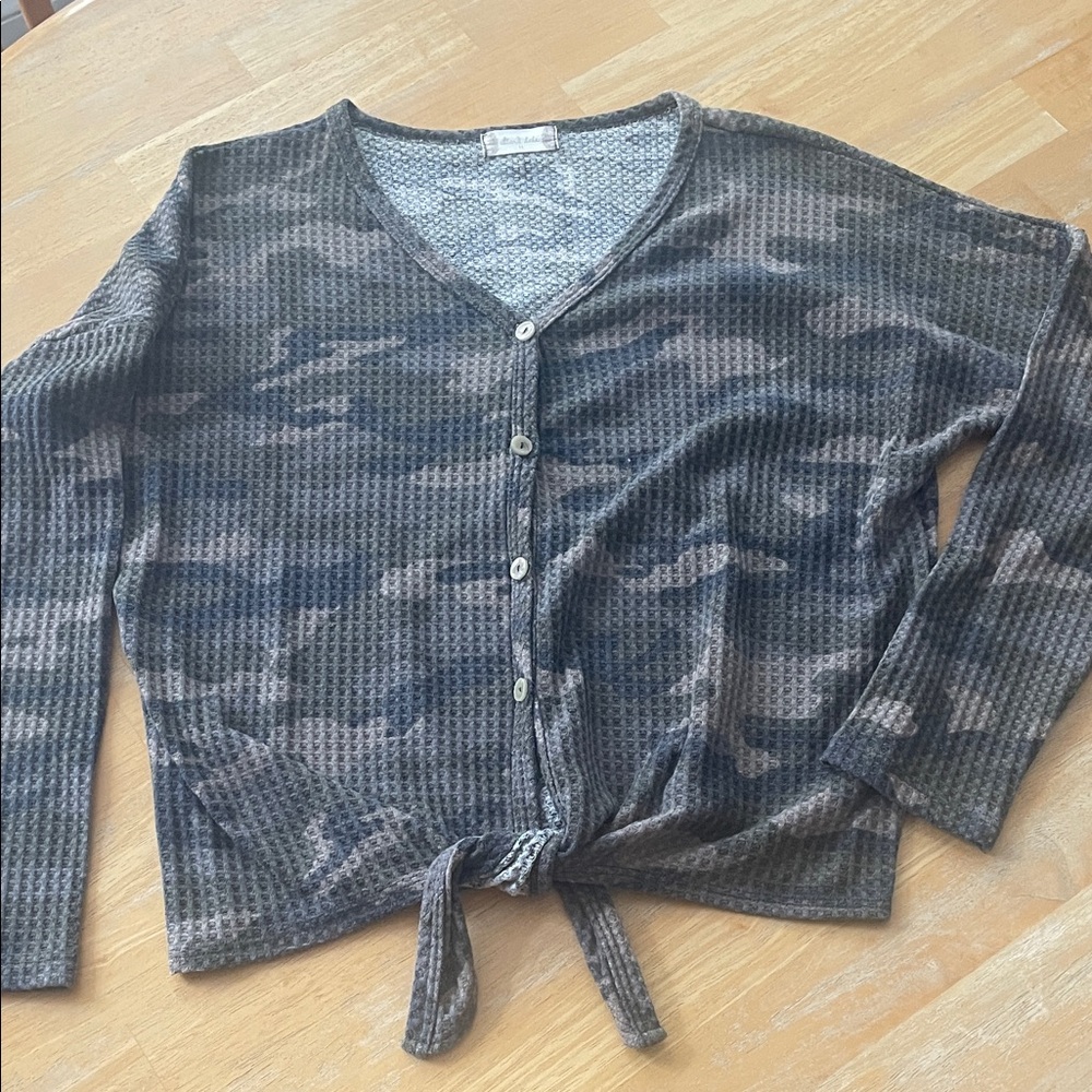 Alter’d state Women's Camouflage Button-Up Waffle